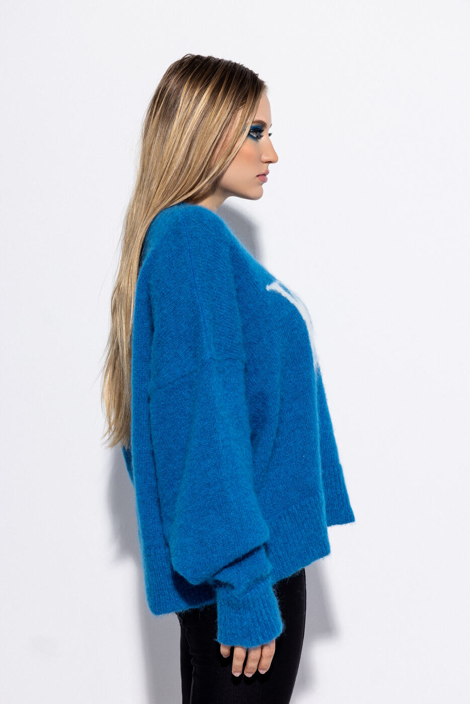 Imperial Blue Mohair Knit